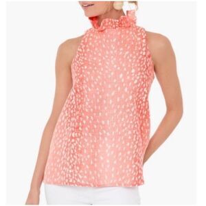 Tuckernuck Antelope Linen Blend Mason Sleeveless Top Bow Detail Small #765